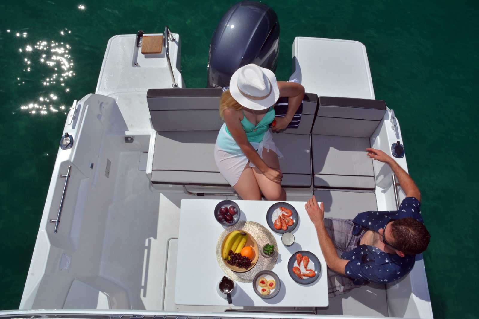 luxury dinner on Jeanneau 695 Series 2