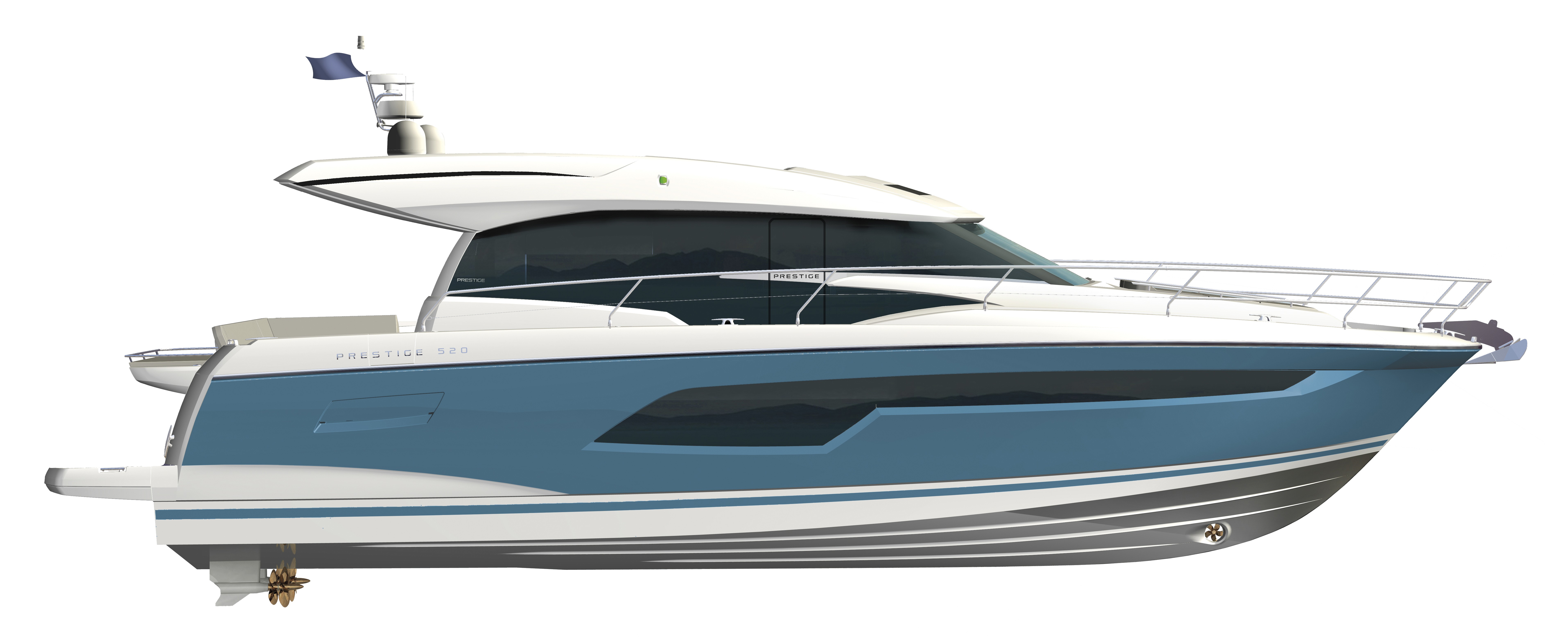 Prestige 520 S profile with stripe