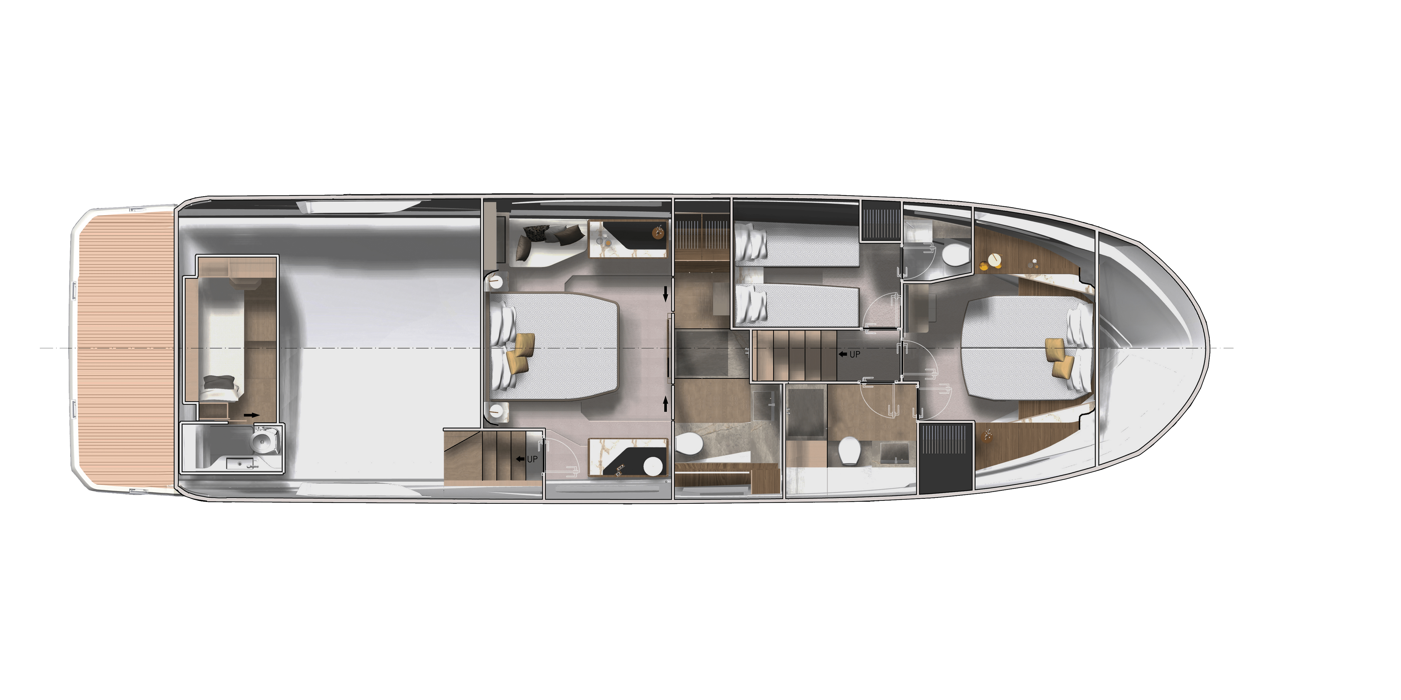 X60 flybridge blueprint lower deck