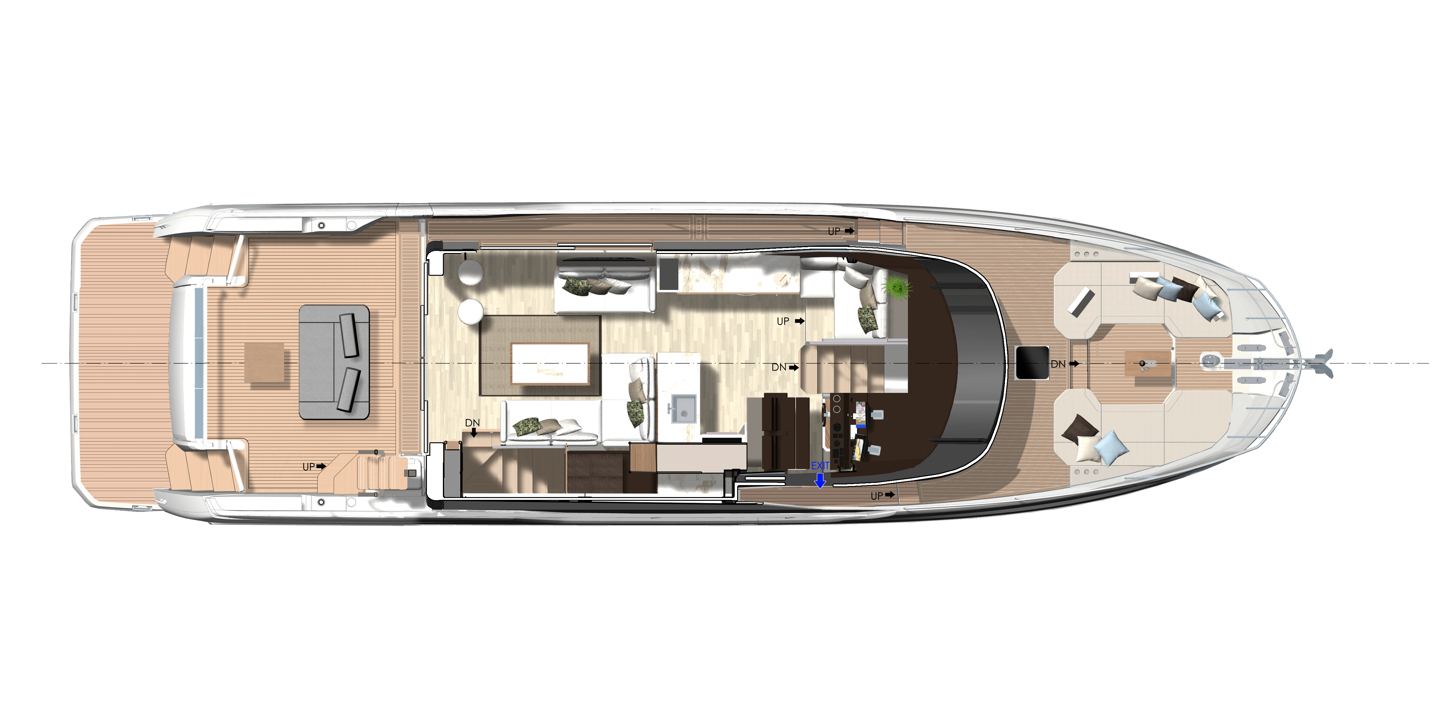 X60 flybridge blueprint main deck