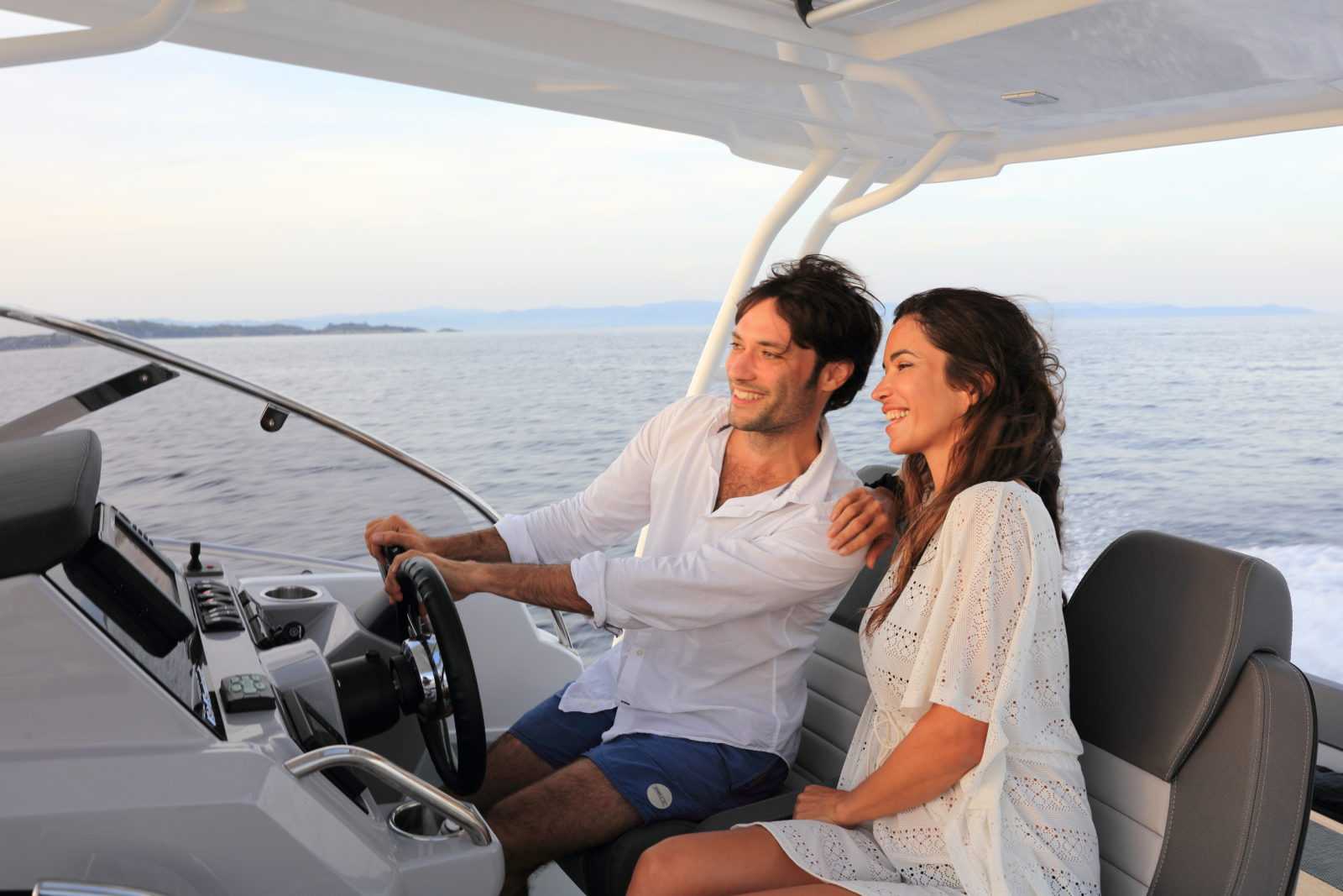 People driving Cap Camarat 9.0WA