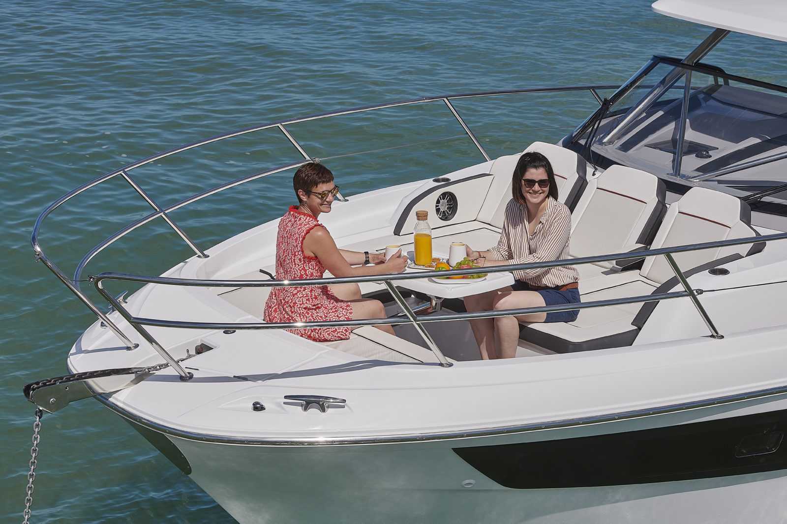 Relaxing on the deck of Cap Camrat 12.5WA