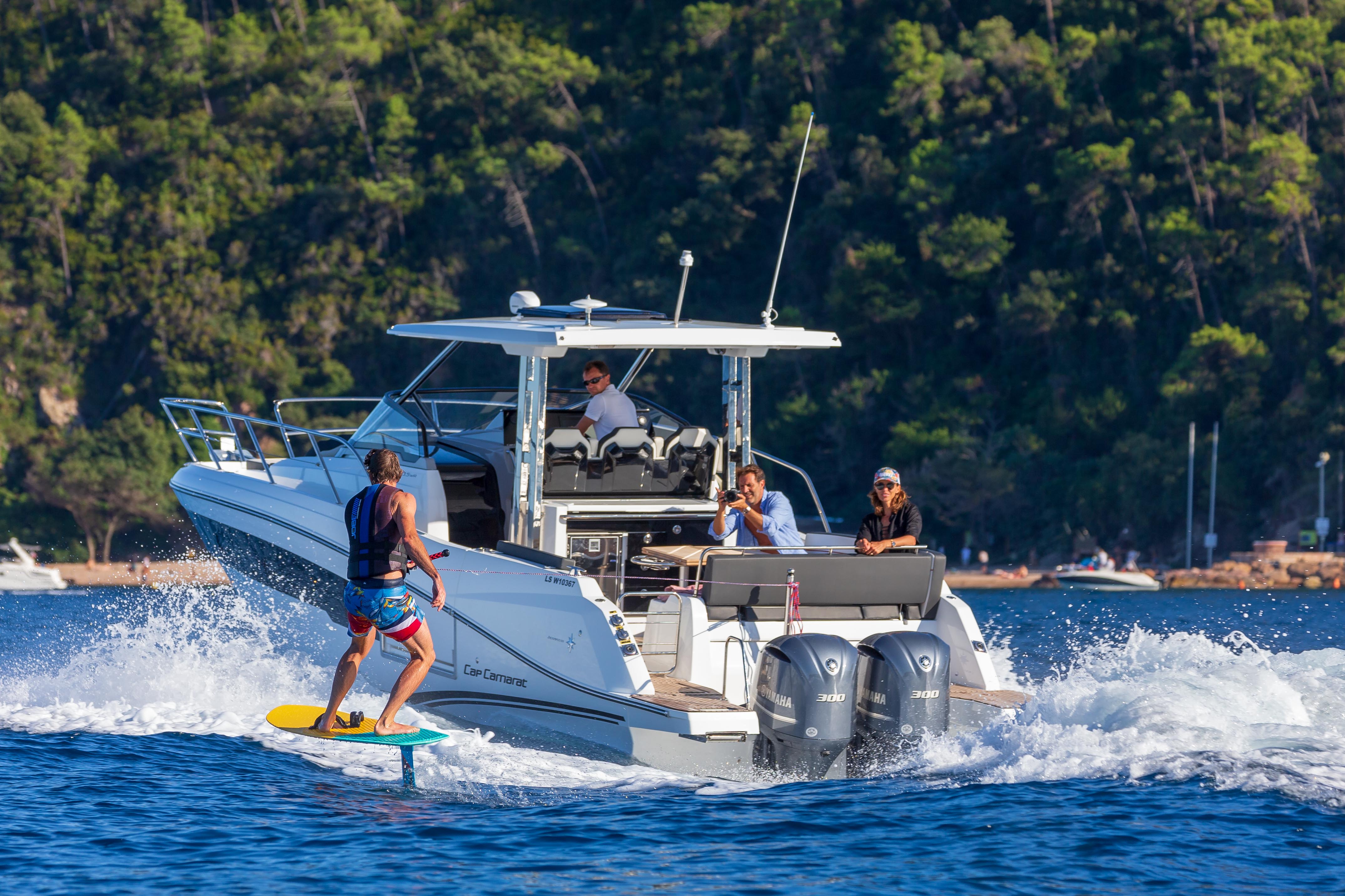 Someone waterskiing with Cap Camarat 10.5WA S2