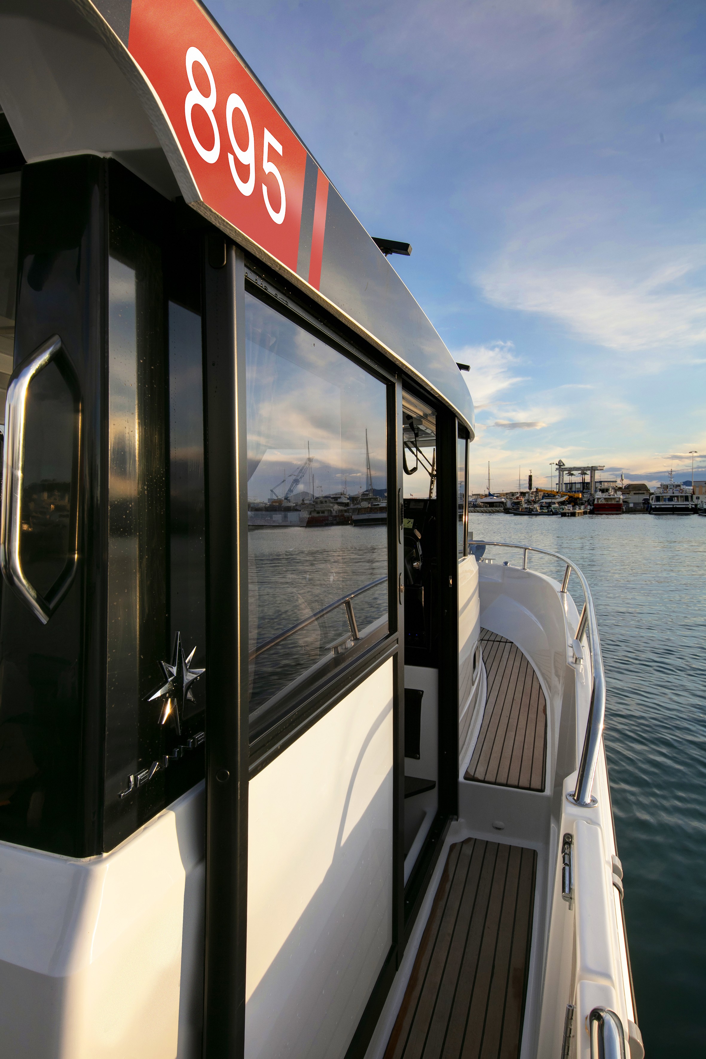 Outside window on Merry Fisher 895 Sport