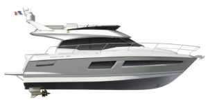 Prestige 460 flybridge profile