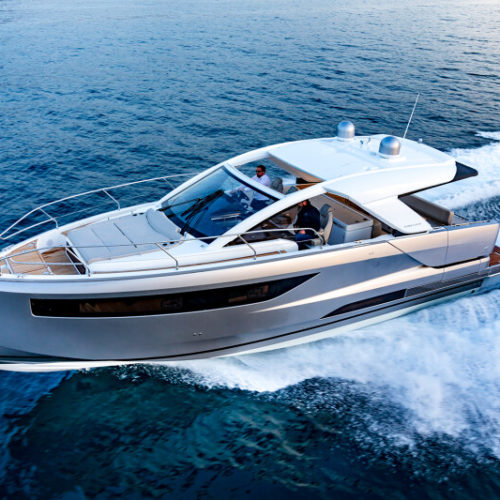 Jeanneau DB looking slick in the sea