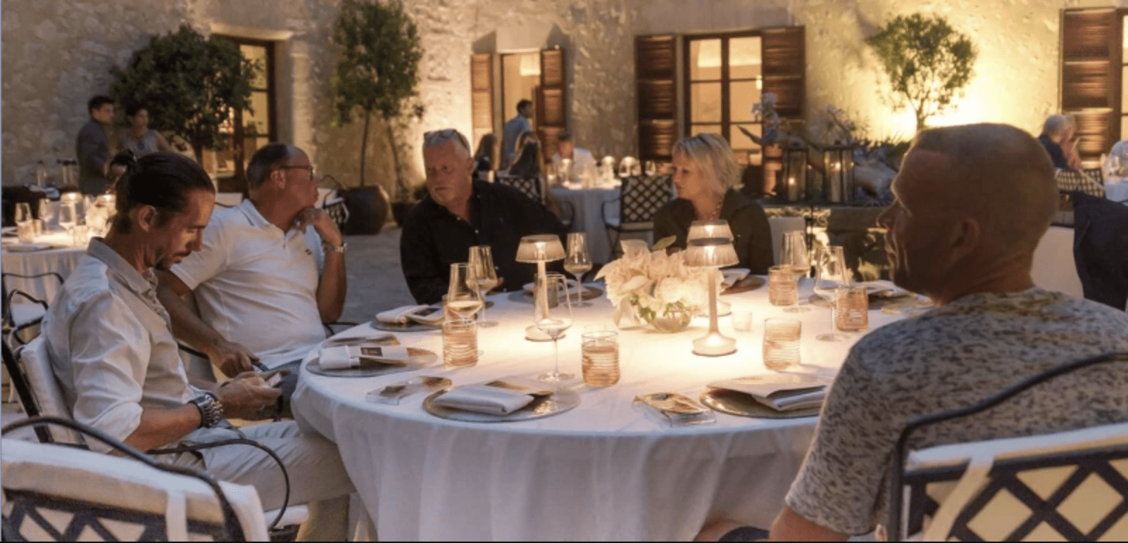 Relaxing after boat trip